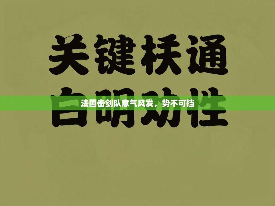 法国击剑队意气风发,势不可挡 第2张